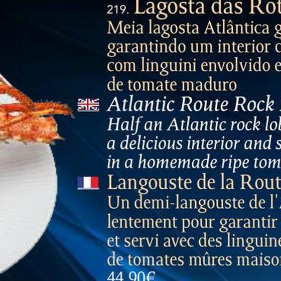Lagosta das Rotas Atlânticas
