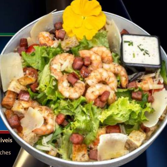 Salada Caesar de Camarão